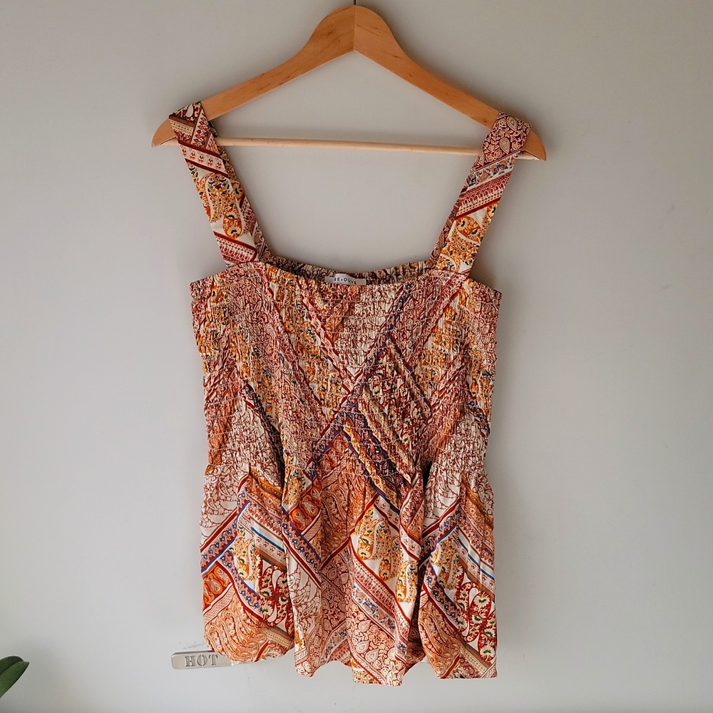 Multi colored top, medium, Rose+olive